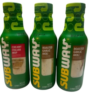 3 Subway Sauces ~ 1 Creamy Italian MVP & 2 Roasted Garlic Aioli ~ 03/2025 - Picture 1 of 12