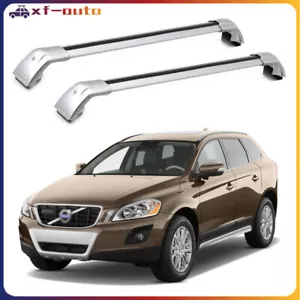 Fits for Volvo XC60 2009-2012 Lockable Crossbar Roof Rack Rails 2PC Silver - Picture 1 of 13