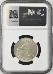 New Zealand - 1944 - Florin - KM10 - NGC AU58 - 6863982-010 - Picture 1 of 2