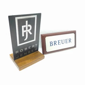 2 Vintage Robert Jensen Breuer tie store display sign lot - Picture 1 of 4