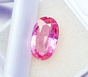 Natural Pink Sapphire Oval Cut 6.70 Ct Certified Loose Gemstone With Free Gift - Picture 1 of 6
