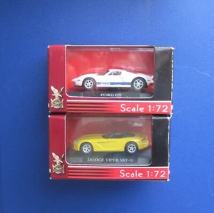 Yat Ming Ford GT & Dodge Viper SRT-10 Diecast 1:72 Scale - Picture 1 of 16