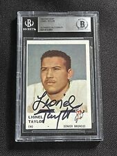 LIONEL TAYLOR 1961 FLEER ROOKIE SIGNED AUTOGRAPHED CARD BECKETT BAS AUTHENTIC