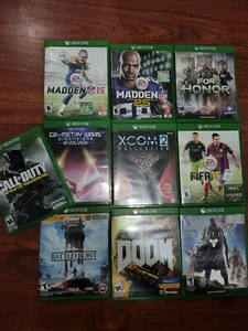 10x lotto di giochi Xbox One con custodie Call of Duty Star Wars Destiny Doom FIFA Madden - Foto 1 di 7