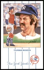 1990 New York Yankees Monument Park Thurman Munson Postcard #7