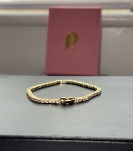 PAVOI Tennis Bracelet 14K Gold Plated 3mm Cubic Zirconia Classic