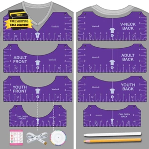Tshirt Ruler Guide Vinyl Alignment, Shirt Measure Ruler Set Centering Tool, Acce - Picture 1 of 7