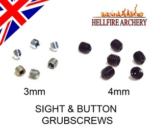 Bogenschießen Visier & Knopf Schleifschrauben - Recurve Compound Hoyt Samick Easton 3 mm 4 mm - Bild 1 von 4