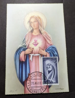 Guinea Ecuatorial 1960 Fernando Poo Cubierta Postal Santa Isabel Foto 1 de 2