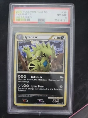 PSA 8 - 2010 POKEMON HEARTGOLD & SOULSILVER UNLEASHED 26 TYRANITAR - Image 1 of 4