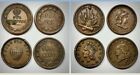 Civil War Store Tokens, 4 Patriotic Sold as One Lot, 1863-1864, OUR COUNTRY +