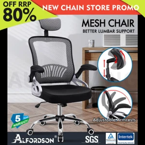 ALFORDSON Mesh Office Chair Executive Fabric Seat Gaming Racing Tilt Computer - Picture 1 of 12