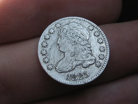1825 Silver Capped Bust Dime- XF/AU Details Cover