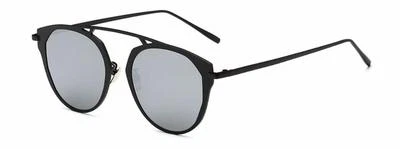 86046 C2 GAFAS DE SOL REDONDAS DE MODA PARA GATOS MARCO NEGRO DE METAL LENTES ESPEJADAS Foto 1 de 4