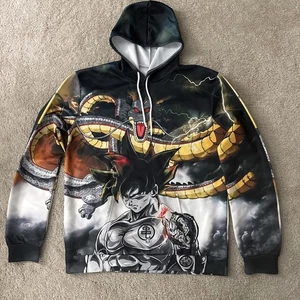 Felpa con cappuccio uomo Dragon Ball Z Anime Goku XL EUC poliestere 46" petto - Foto 1 di 4
