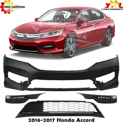 Kit de luces antiniebla y pintables de cubierta de parachoques delantero para Honda Accord 2016-2017 Foto 1 de 4