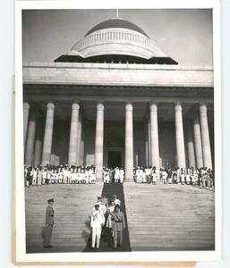 NUEVO DELHI Earl & Countess MOUNTBATTEN con foto de prensa de la Marina de los Estados Unidos India 1948 - Imagen 1 de 2