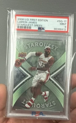 2008-09 Upper Deck First Edition Starquest Green #SQ-17 LeBron James PSA MINT 9 - Image 1 of 3