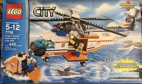 New! Lego City Coast Guard Helicopter/Life Raft Sealed Set #7738 Factory Sealed