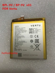 BPL-9V 3.8V 8.64Wh NEW Genuine Battery For VERTU BPL-9V V03 2275mAh - Photo 1 sur 2