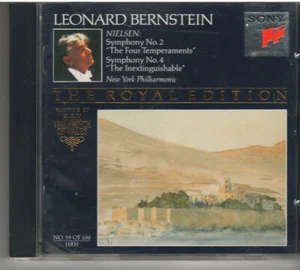 NIELSEN SYMPHONIES 2 AND 4 Leonard Bernstein (CD, 1993, Sony) - Picture 1 of 2