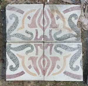 CEMENTINE ANTICHE A MOSAICO - 40X40CM ORIGINALI - Piastrelle Mattonelle Riggiole - Foto 1 di 1