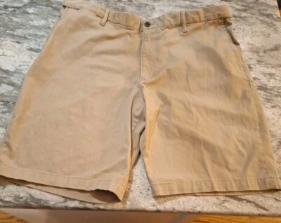 Lands End Men's Chino Shorts 42 Traditional Fit Khaki Color, Casual, Classic — 第 1/4 张图片
