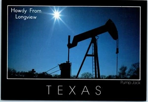 Howdy From Longview Texas - Texas Pump Jack Postcard - Picture 1 of 2