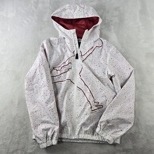 Nike Air Jordan Jumpman Hooded Nylon Windbreaker Poka Dot Jacket Youth Med - Picture 1 of 6