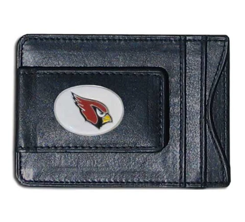 Arizona Cardinals NFL Football Team Leather Card Holder Money Clip Wallet Cover