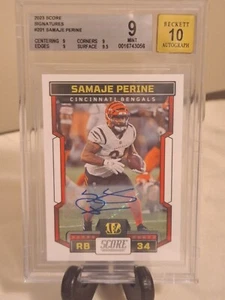 2023 score signatures #201 samaje perine BGS 9 Auto 10 - Picture 1 of 2