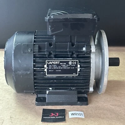 NEW NO BOX Lafert ST80C8 Motor 3 Phase .35 HP 810RPM 208-230/440-460V TEFC IP55 - Image 1 of 4
