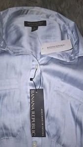Banana Republic Women's Light Blue Long Sleeve Shirt Size L - Picture 1 of 4