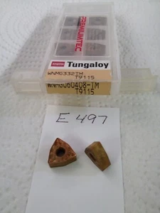 10 NEW TUNGALOY WNMG 060408-TM CARBIDE INSERTS. WNMG 332 TM  GRADE: T9115 (E497) - Picture 1 of 1