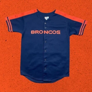Vintage Majestic NFL Broncos Baseball Jersey Mens S Navy - Picture 1 of 4