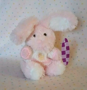 Animal Adventure 2005 Pink Bunny Rabbit Duck Sweater Stuffed Animal Plush 5" Tag - Picture 1 of 11