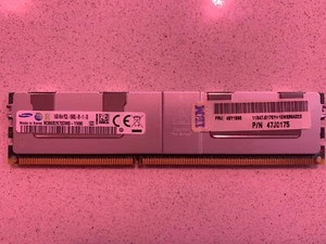 SAMSUNG 128GB 16GB PC3L-10600L M386B2K70DM0-YH90 8 PIECES LENOVO PART 47J0175 - Picture 1 of 1