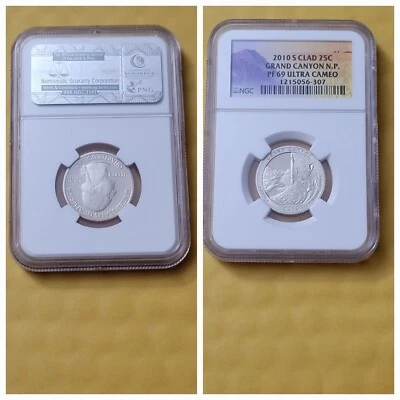 2010-S Proof Grand Canyon Quarter NGC Graded PF69 Ultra Cameo - Image 1 of 3