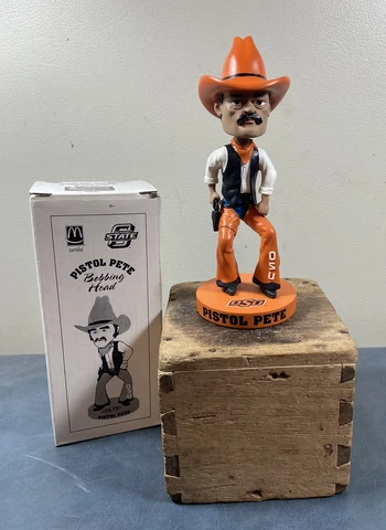 2002 Pistol Pete Oklahoma State OSU Mascot Bobbing Bobble Head Figurine Cover