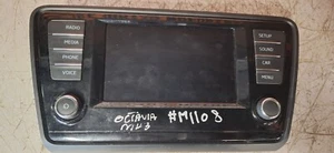 SKODA OCTAVIA MK3 FM RADIO STEREO SCREEN HEAD UNIT 5E0919605H #M1108 - Picture 1 of 7