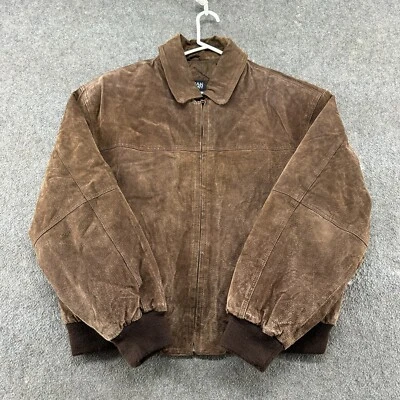 Chaqueta Duncan Row De Colección Para Hombres XL Marrón Bombardero Cuero Gamuza Genuina Real Años 90 Foto 1 de 4
