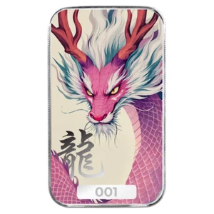 2025 Color Lucky Dragon Xuánhuá Silver Bar 1 Troy oz .999 Fine Art Bar - Picture 1 of 9