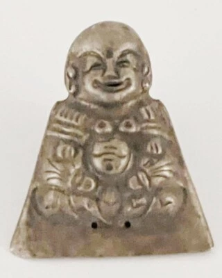 Antique Chinese Silver Buddha Hat Ornament  - Image 1 of 4