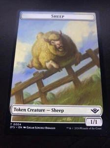 Sheep Token - 4 - OTJ - NM - MTG Magic the Gathering - Picture 1 of 1