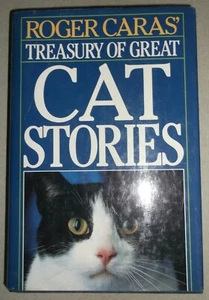 ROGER CARAS THREASURY OF GREAT CAT STORIES HARDBACK HARDCOVER USED FELINE KITTY - Picture 1 of 8
