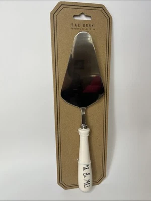 "Servidor de pastel de colección de bodas Rae Dunn señor y señora mango de cerámica 11"" nuevo" Foto 1 de 4