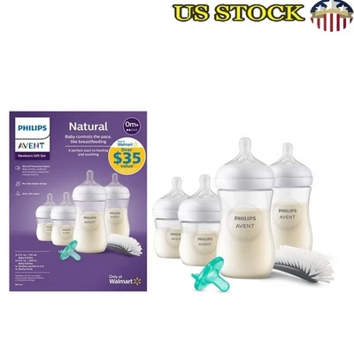 Juego de biberón recién nacido respuesta natural pezones calmante chupete biberón cepillo Foto 1 de 4