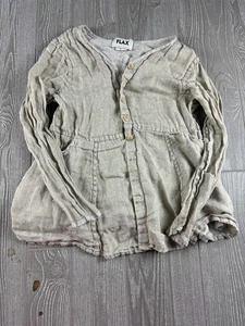 Blusa túnica con botones FLAX para mujer PEQUEÑA 100 % lino - Imagen 1 de 10