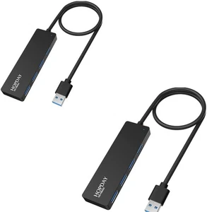 2X Hub Distribuidor USB 3.0 4 Puertos Ultra Slim 5Gbps para PC Mac PS5 HOPDAY - Imagen 1 de 7