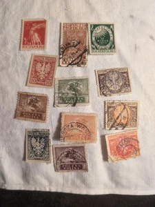 12 Vintage Polish Stamps - Picture 1 of 14